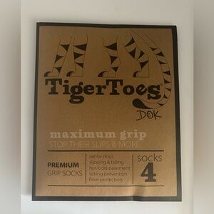 DOK TigerToes Anti-Slip Senior Dog Socks